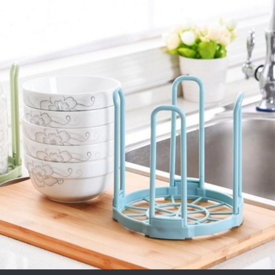 Rak mangkok susun dapur serbaguna tempat piring bowl kitchen organizer
