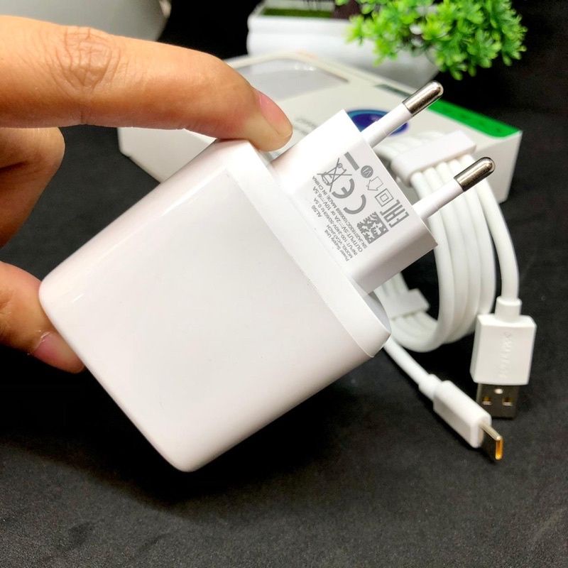 TRAVEL CHARGER OPPO RENO ACE 65W ORIGINAL 100% MICRO &amp; TIPE-C SUPER FAST CHARGER