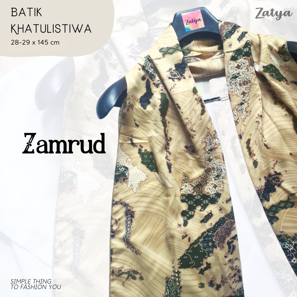 New Arrival ZATYA Long Syal/Scarf Batik Silk Series-Khatulistiwa Jamrud