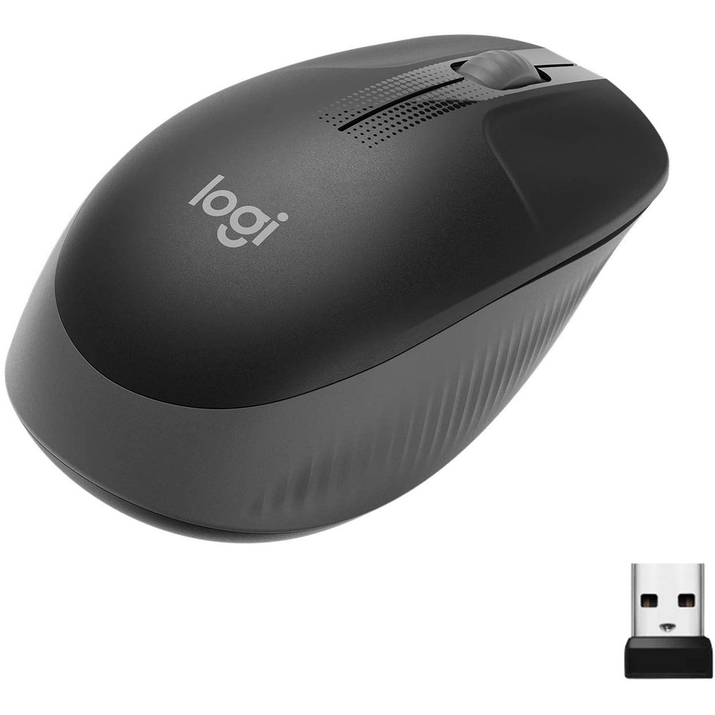 LOGITECH MOUSE WIRELESS FULL-SIZE M190 -Black