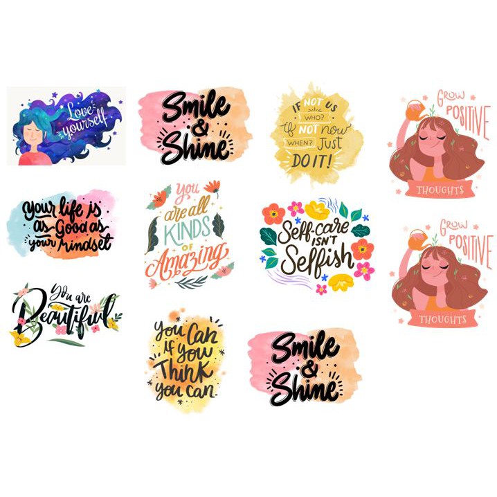 

Sticker Planner Word Vibes Motivation