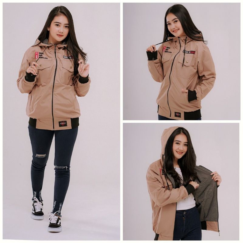 JAKET PARKA WANITA SEMI PARKA CEWEK BLAZER WATERPROOF ORIGINAL