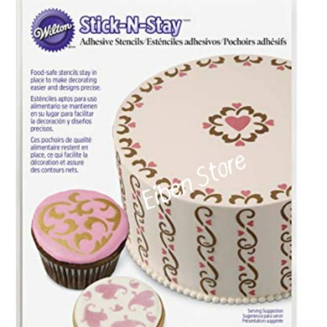 

Wilton Hearts Stencil Stick & Stay set-6
