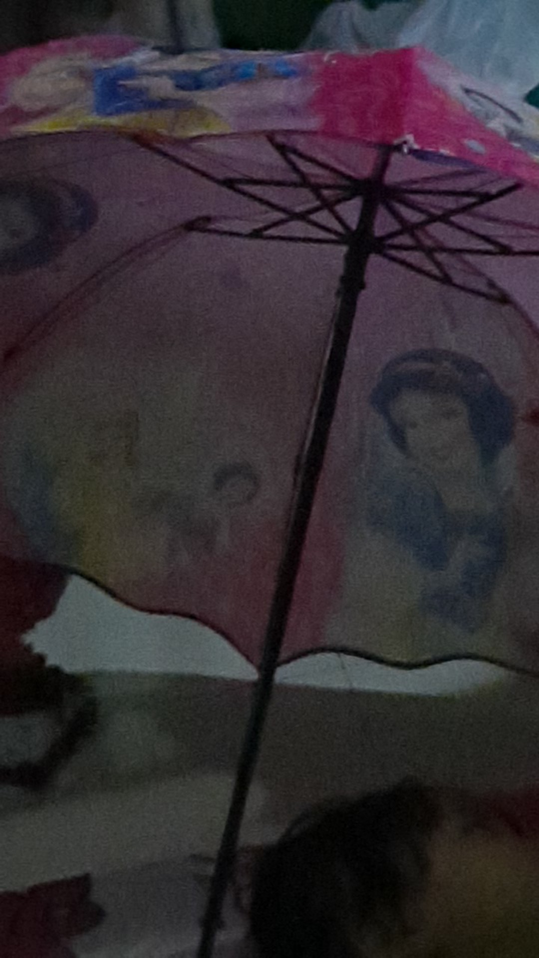 Payung Lipat Nf-15 Pink Motif Karakter Kartun Motif Karakter Kartun