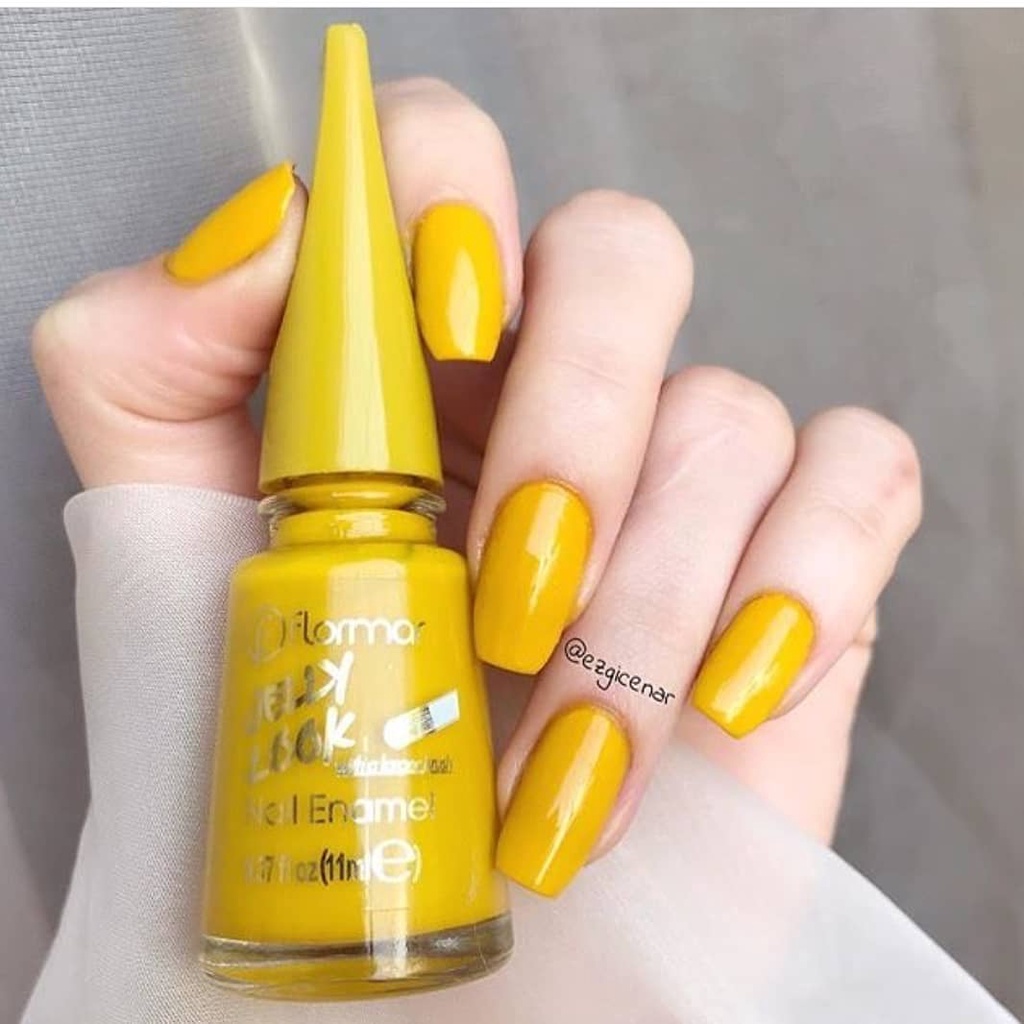 [ JL30 MUSTARD ] Kutek FLORMAR Kutek Halal Cat Kuku Kuning Kunyit Non Peel Off Nail Polish