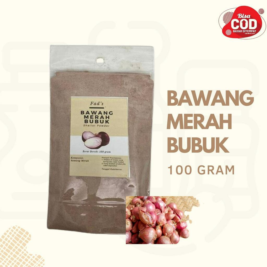 Fad's Bumbu Dapur Bubuk Bawang Putih Bubuk 100 Gram - Bawang Merah Bubuk 100 Gram - Bawang Bombay Bubuk 100 Gram