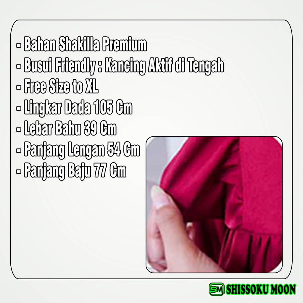 Baju Atasan Hamil Lengan Panjang Model Muslimah Bahan Rayon Twill