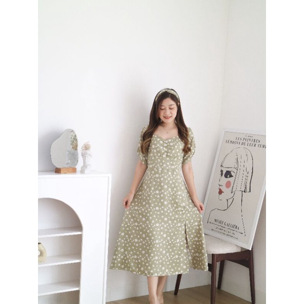 Dress Wanita korean Dress midi Kanaya