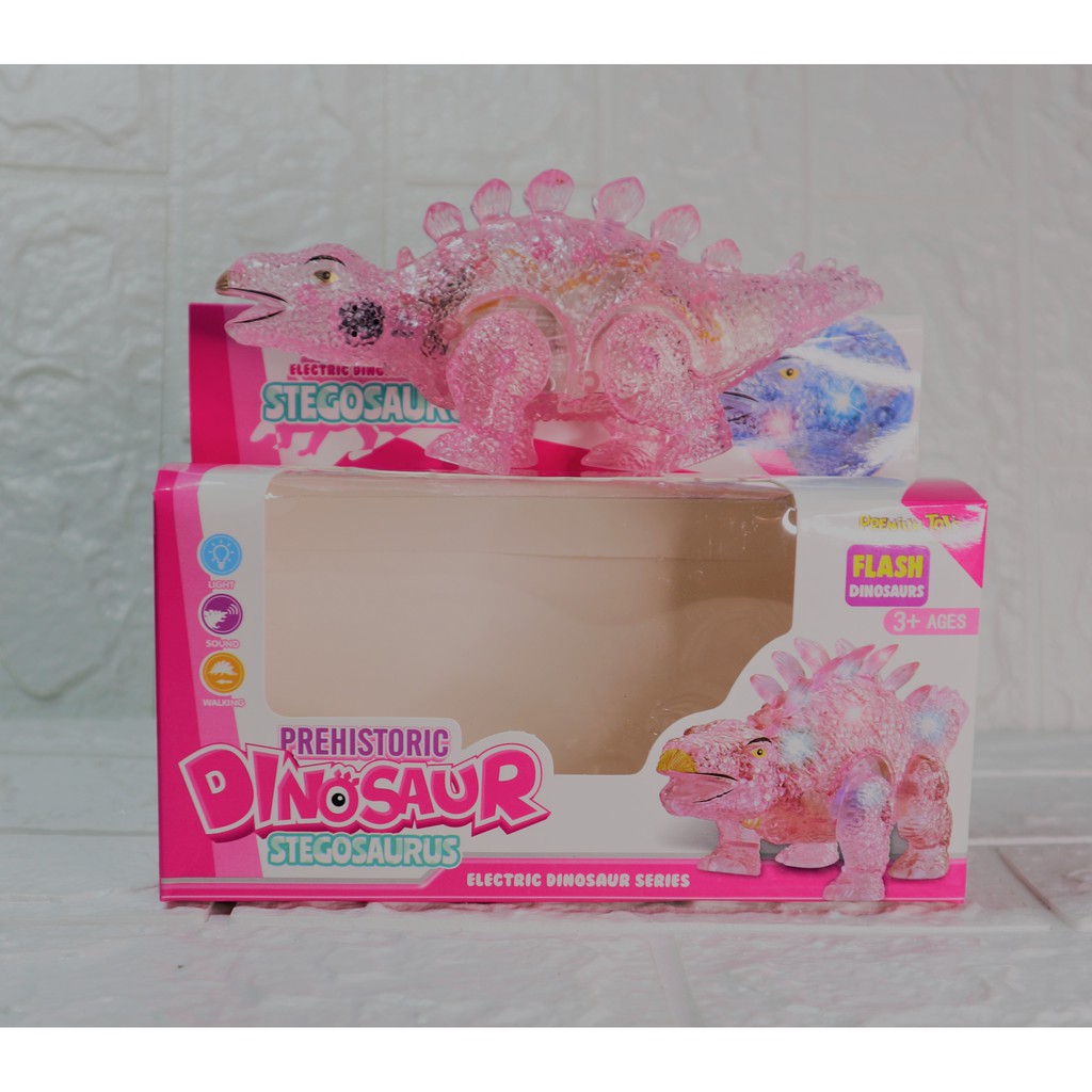 PREHISTORIC DINOSAUR STEGOSAURUS Mainan Anank Dinosuarus lampu dan suara