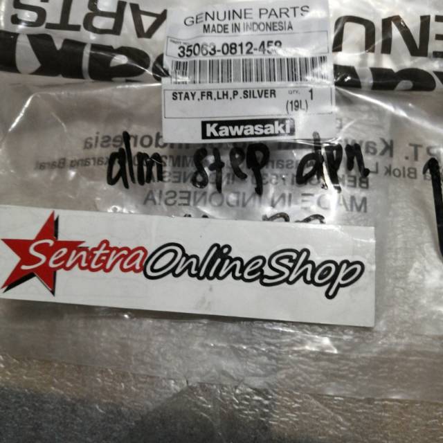 Alumunium Step depan Kiri Ninja RR warna silver Original Kgp 350630812458