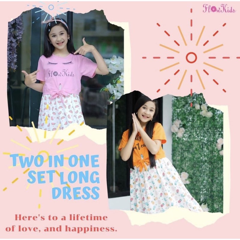 longdress flower kids dress Flowkids Fk 2in1 Set Longdress