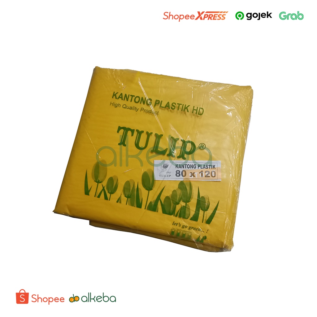 Trash Bag Kuning 80 x 120 cm Tulip Kantong Plastik Sampah Medis isi 17 Lembar