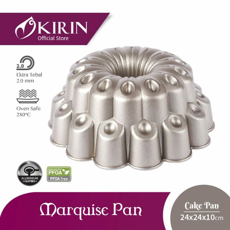 KIRIN PREMIUM CAKE PAN MARQUISE CHAMPAGNE GOLD