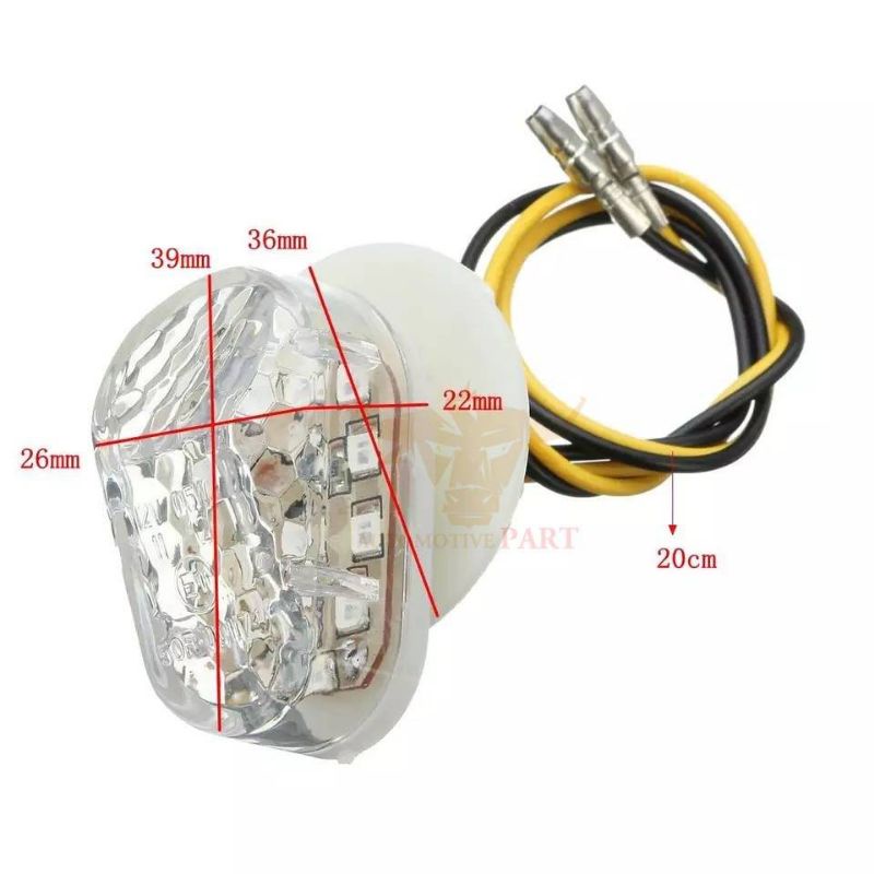 Sein Tempel Mini Oval D90 Lampu Sen Tempel LED Kedip Motor R15 V1 R15 V2 R15 V2 Ninja RR KLX Crf Vixion GSX