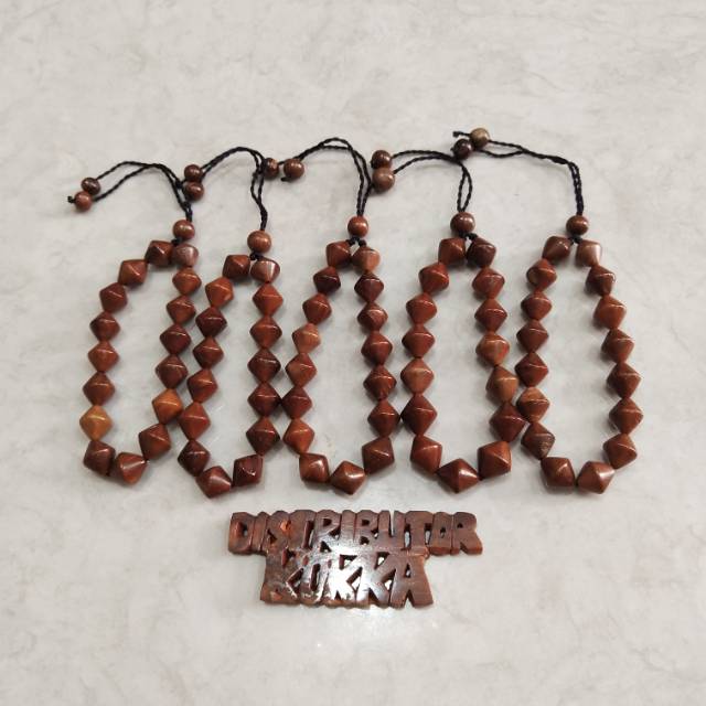 ( SUPER MURAH ) Grosir 5 pcs gelang kokka kaukah kaokah fukakah koka wajik besar coklat