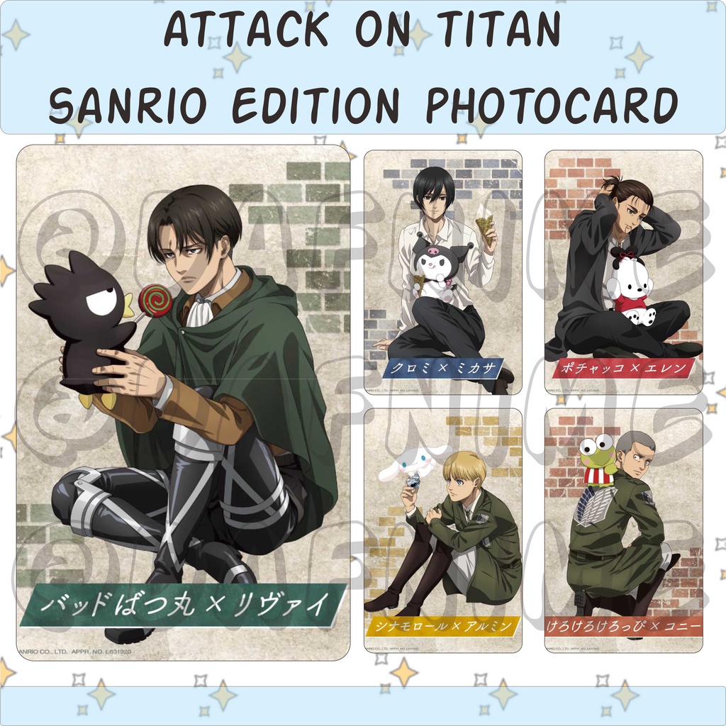 ATTACK ON TITAN SANRIO EDITION PHOTOCARD ANIME