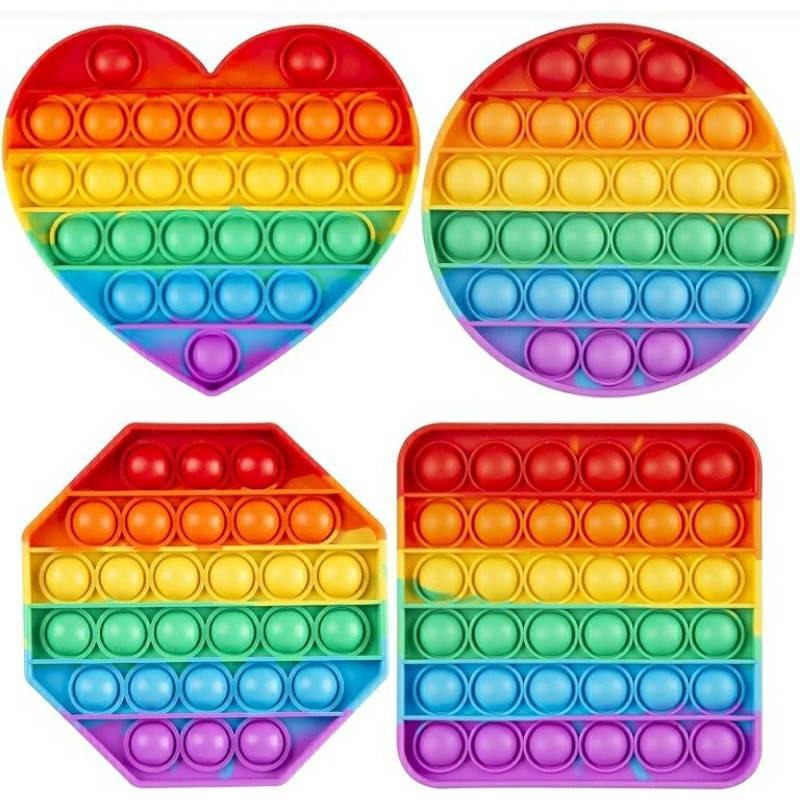 Pop It Rainbow Aneka Bentuk-Love Rainbow