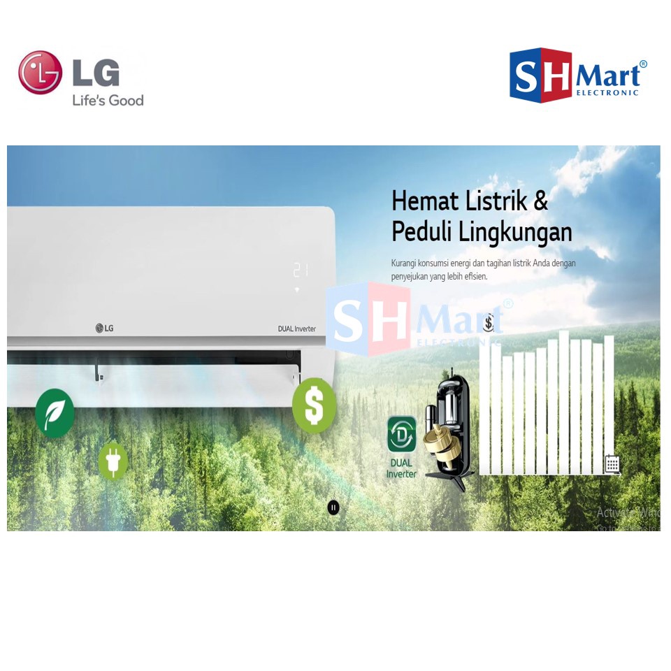 AC 1,5 PK DUAL INVERTER LG S13EV4 AC 1 1/2 PK UNIT ONLY (MEDAN)