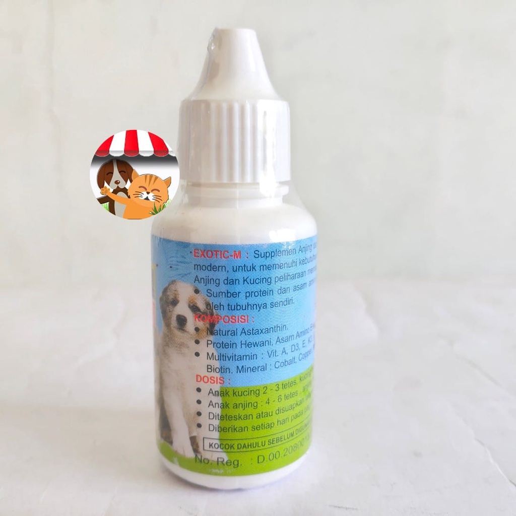 Exotic M Drop 30ml Multi-Vitamin Kucing Dan Anjing Baik Untuk Bumil