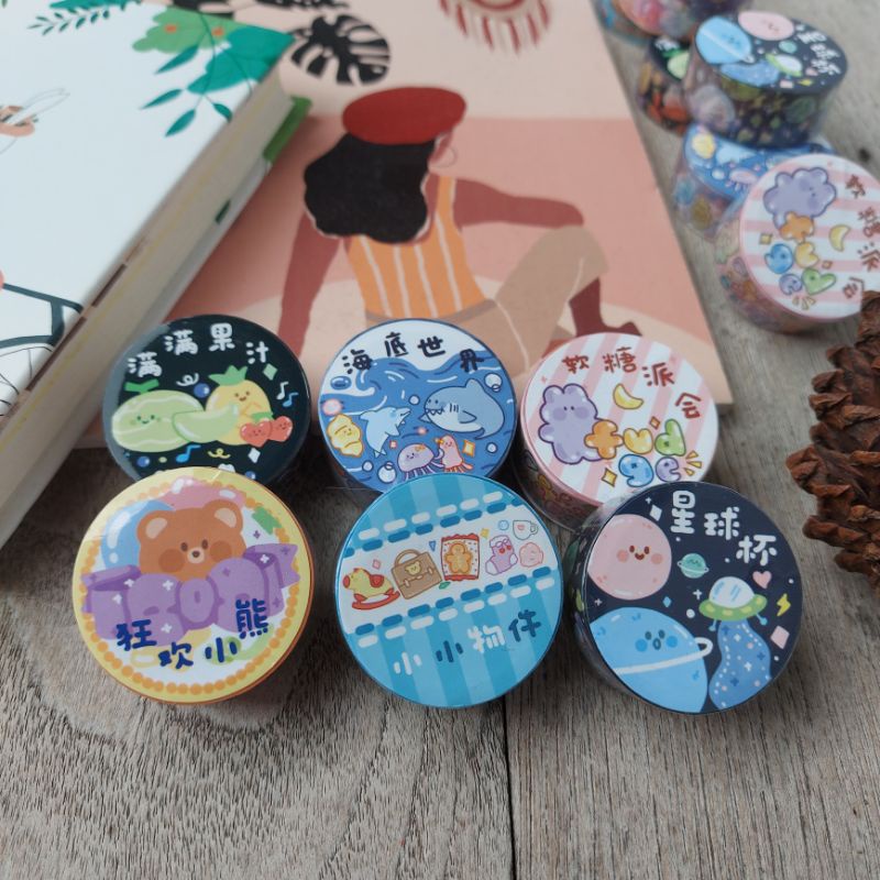 

Washitape planet/bear/seaworld/vacation edition