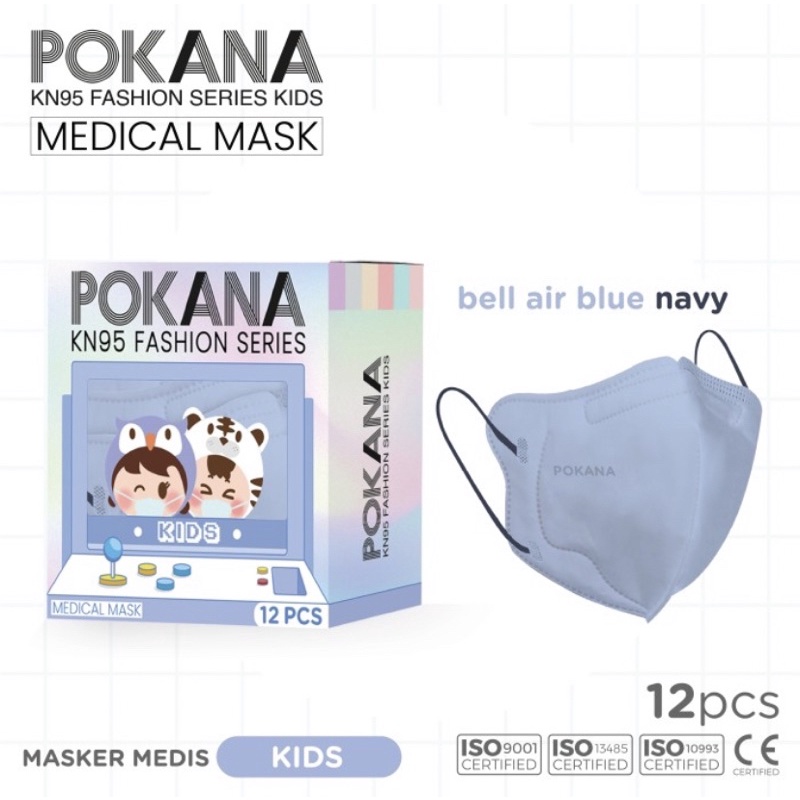 Masker POKANA KN95 6 PLY FASHION SERIES KIDS Earloop Medical Face Mask