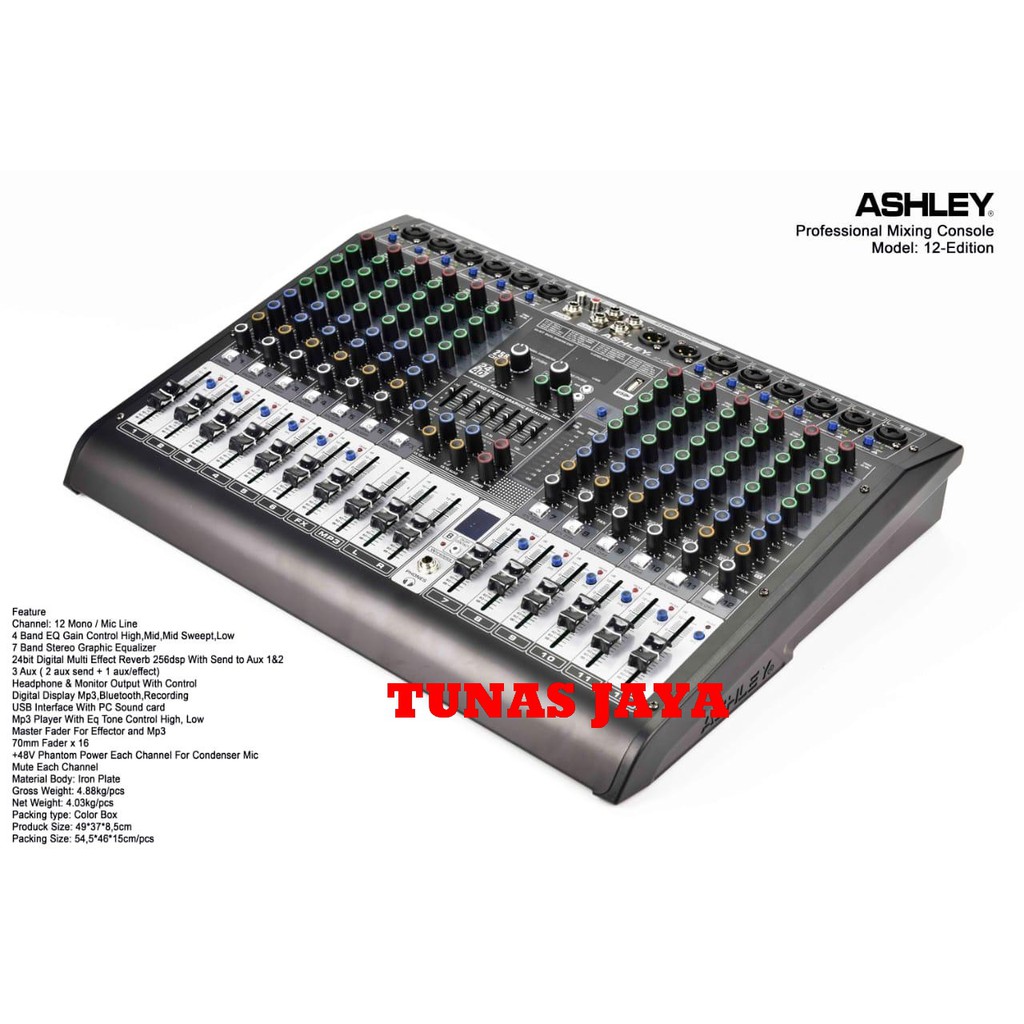 Mixer Ashley 12 Edition  12 Channel Bluetooth Original ASHLEY