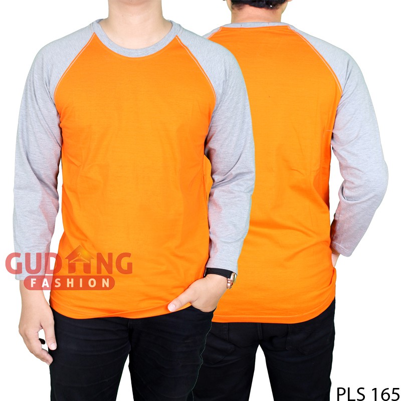 Kaos Pria Raglan Panjang Polos PLS 165