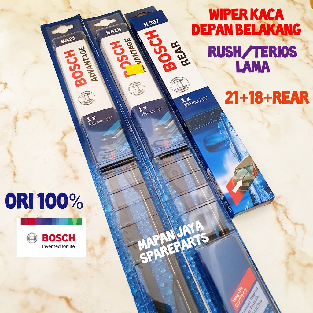 BOSCH WIPER DEPAN &amp; BELAKANG - RUSH / TERIOS (2008-2017)