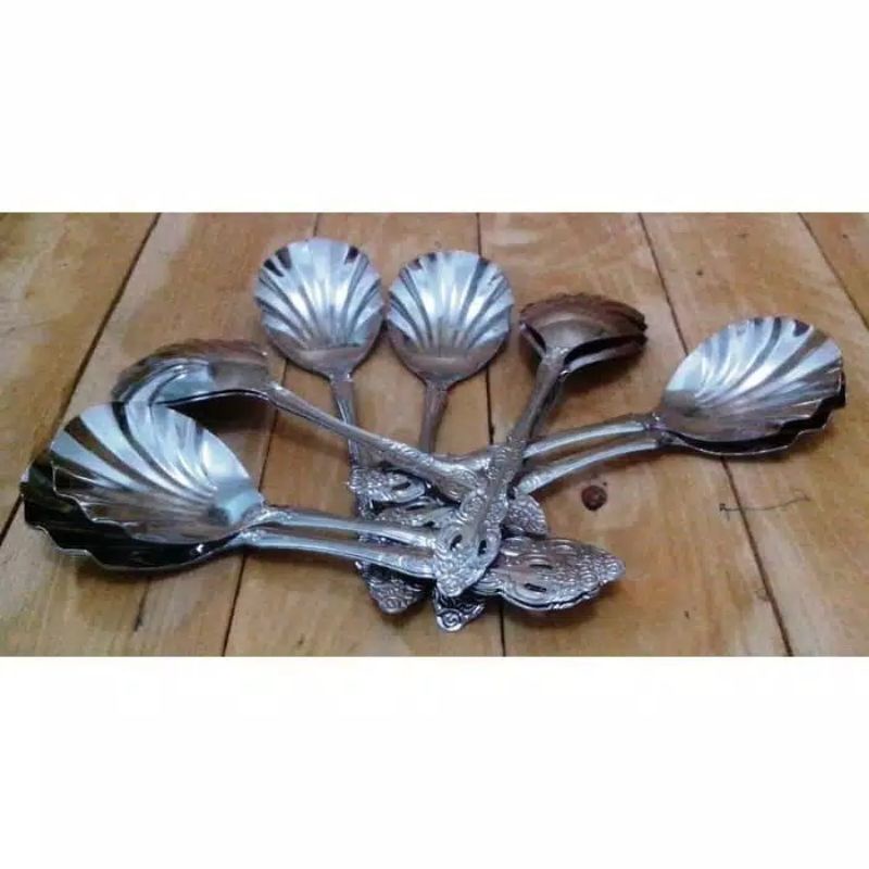 TERMURAH Centong sayur centong nasi stainless model kerang