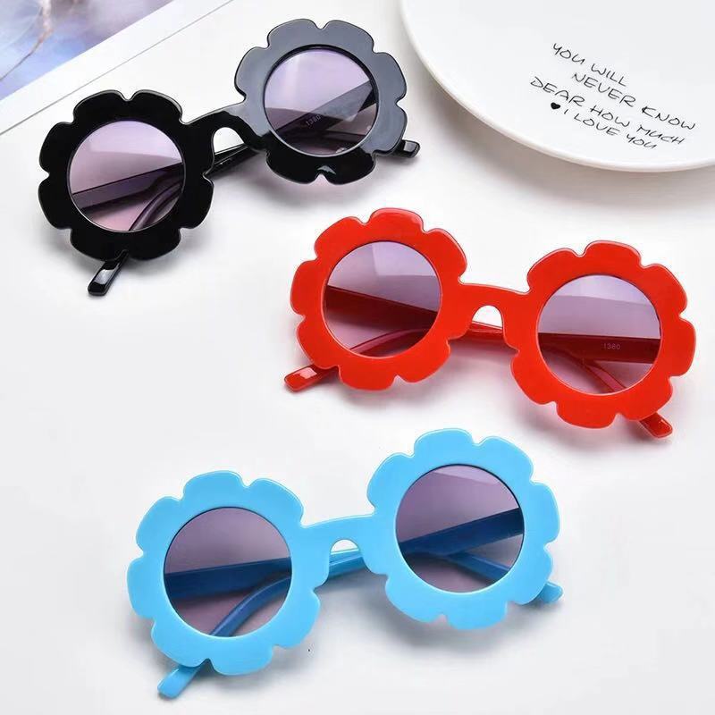 Kacamata Anak Perempuan Fashion Lucu Murah Kecil 2 Tahun Bunga Flower Sunglasses Lensa Hitam