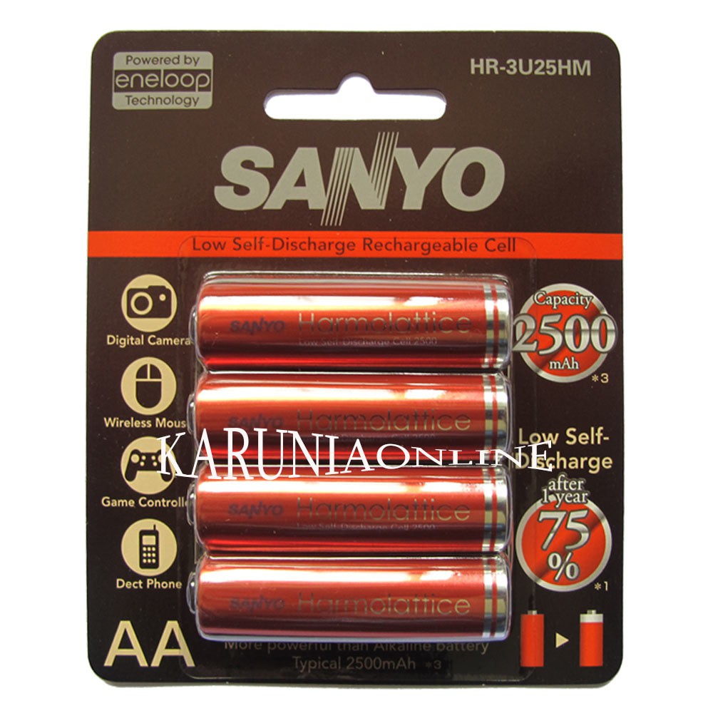 Sanyo Eneloop Harmolattice 4pcs Battery AA 2500mAh