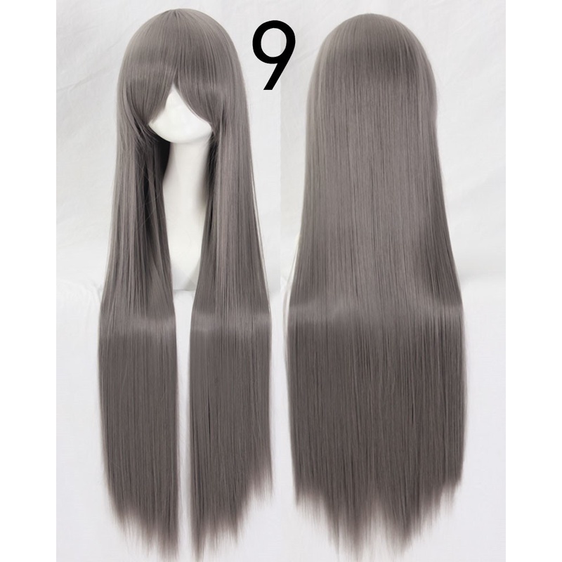 099 NATURAL wig base 100 cm lurus wanita cosplay rambut palsu