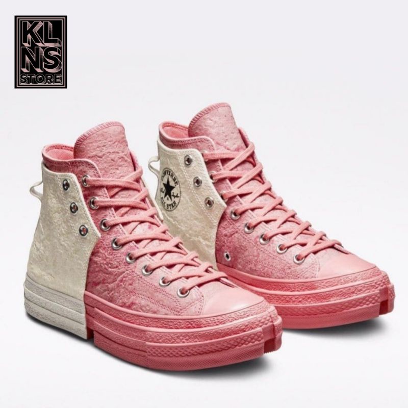 SEPATU CONVERSE ORIGINAL 100% / CONVERSE X FENGCHENWANG CT 1970S HIGH 2 IN 1 QUARTZ PINK STRAWBERRY 