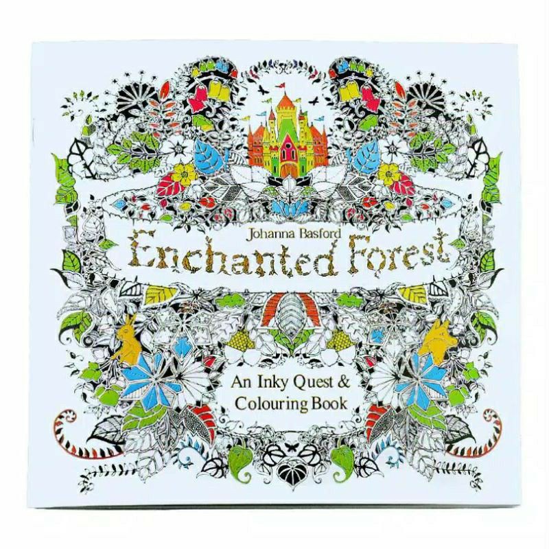 Adult Coloring Book Buku Mewarnai untuk Dewasa Sebagai Penghilang Stress-Enchanted Forest