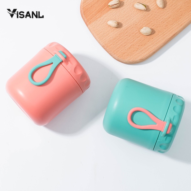 Cangkir sup Tahan Panas Tetap Hangat Cup Anti Tumpah Sup Portable Mangkuk Sup Free Sendok