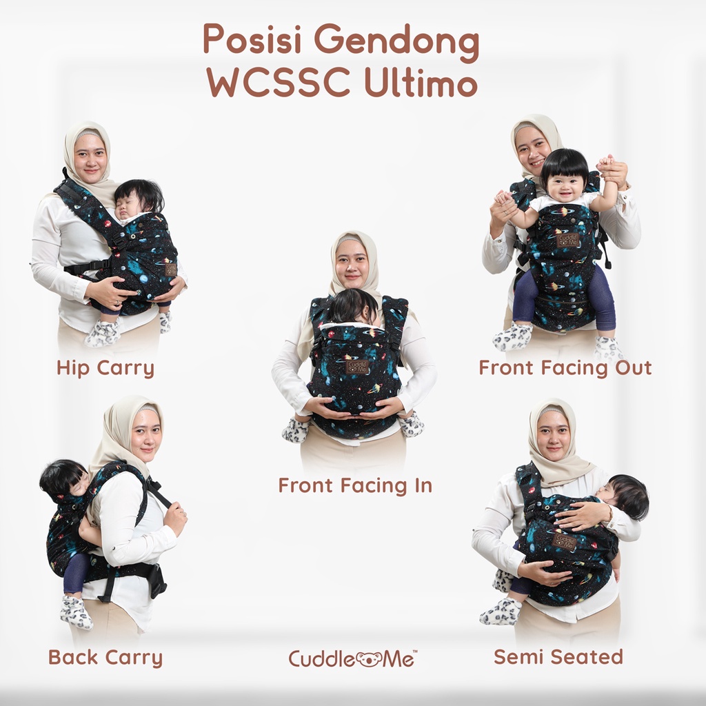 Cuddle Me Gendongan Ultimo Carrier Bayi SSC Hipseat Ergonomis Multifungsi Original CuddleMe