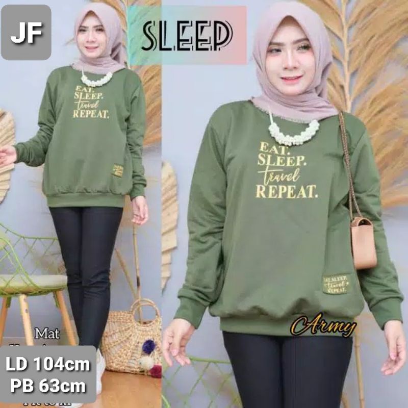 JF Atasan Kaos Lengan Panjang Wanita / Kaos Sweater Wanita Muslimah Terbaru TRAVEL