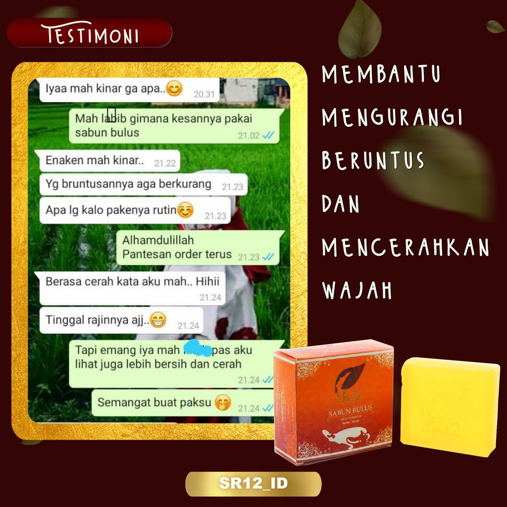 SABUN BULUS SR12 / MENGENCANGKAN WAJAH / AMPUH ATASI STRETCH MARKS / SELULIT TUBUH