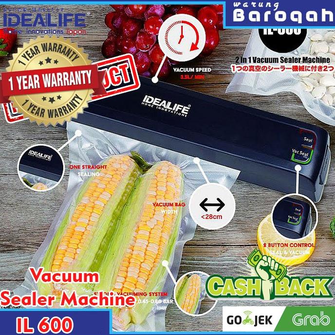 Food Vacuum Sealer / Pembungkus Vacuum (IL-600) | IDEALIFE