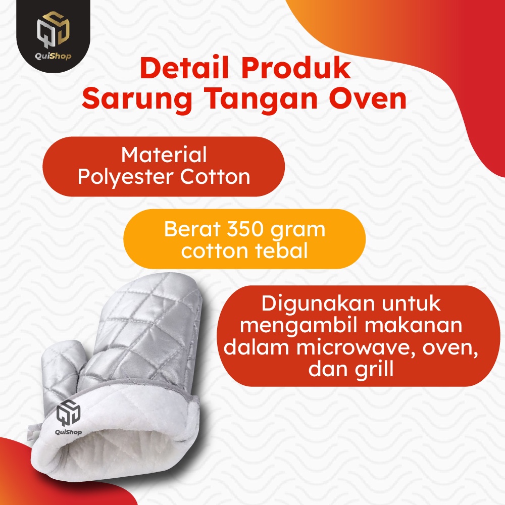 Sarung Tangan Oven Hand Glove Anti Panas Tebal Kain