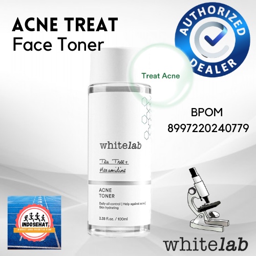 WHITELAB Acne Treatment Face Toner - Toner Pembersih Perawatan Penghilang Acne Wajah Jerawat