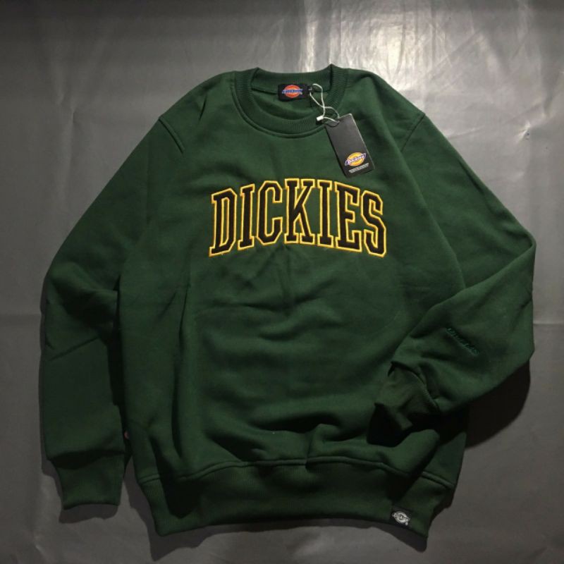 CREWNECK DICKIES GREEN ARMY LOGO BORDIR
