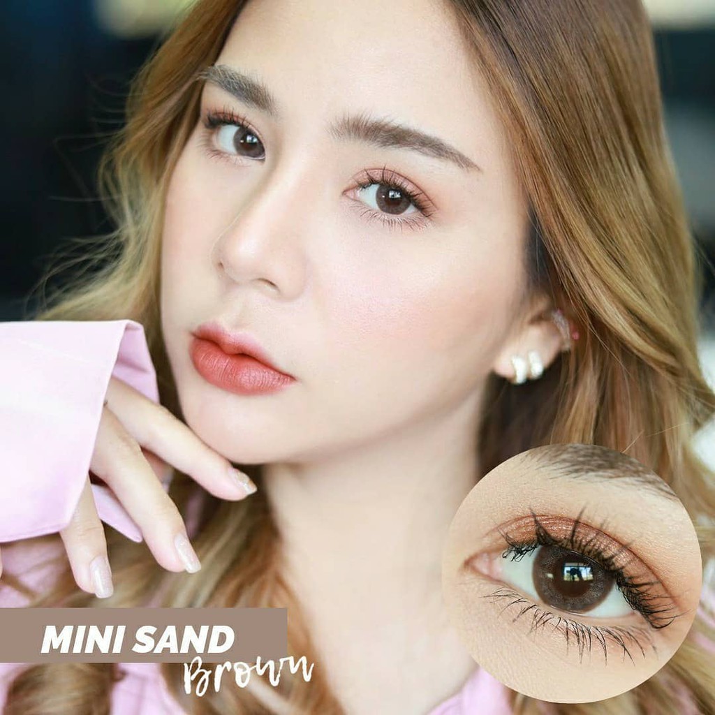 Softlens Kitty Kawaii Mini Sand Warna Gray dan Brown bisa Minus