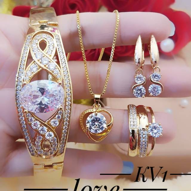 Xuping set perhiasan lapis emas 24k 0604