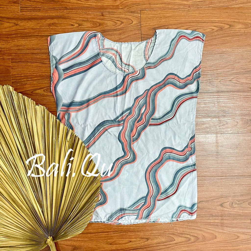 Baju Atasan XL Rayon Motif Bali-ABU ABU VANESSA