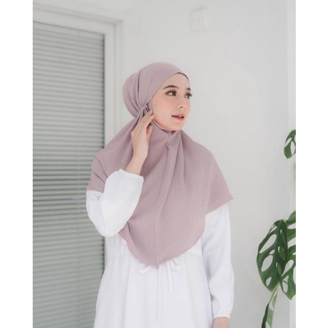 BERGO CRINKLE AIRFLOW | BERGO INSTAN TALI | JILBAB INSTAN CRINKLE AIRFLOW