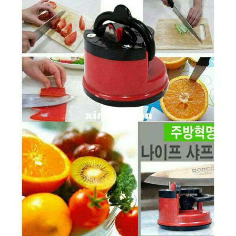 Asah pisau knife sharpener kleva asahan pisau suction pad gunting dapur alat rumah tangga kitchen