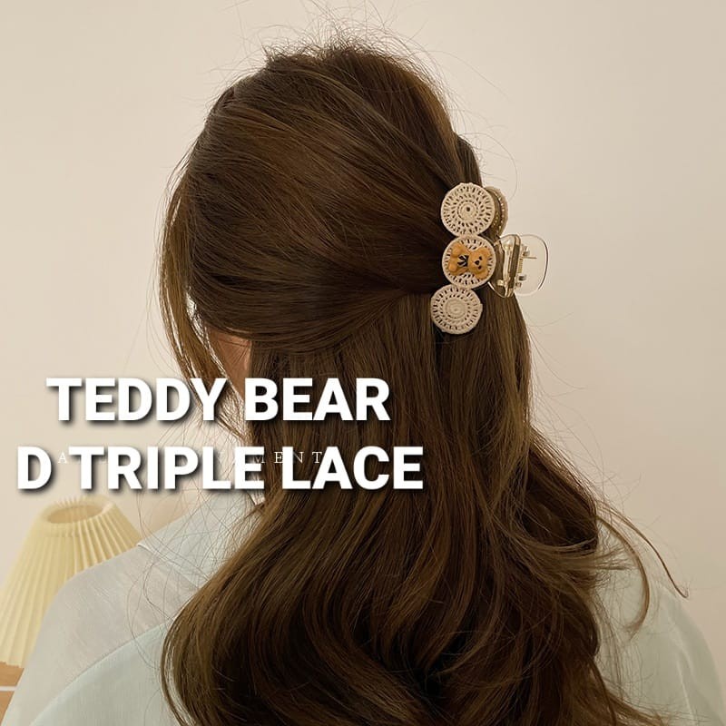 BAJUKIDDIE JEPIT RAMBUT KOREA TEDDY BEAR AKSESORIS JEDAI FASHION IMPOR