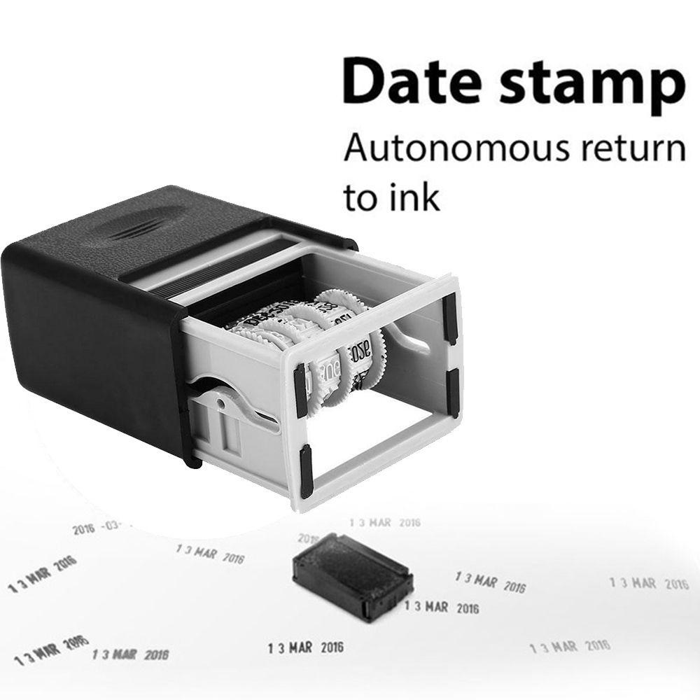 Lanfy Date Stamps Mini Plastik Self-Inking Stamping Nyaman Scrapbooking Roller Emboss Seal Perlengkapan Segel Tanggal