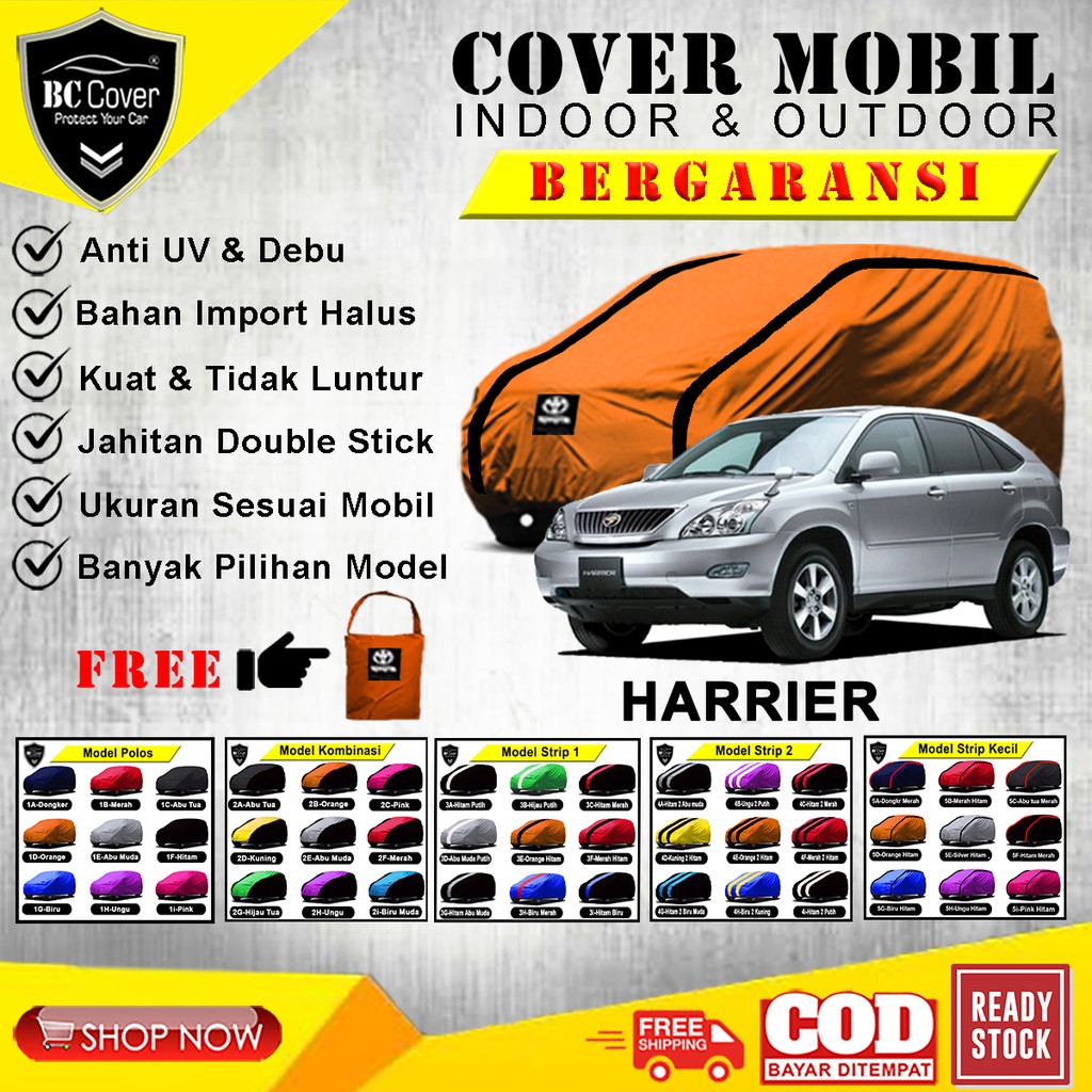 Body Cover Mobil Harrier / Sarung Mobil Toyota Harrier / Selimut Mantel Tutup Pelindung Jas Kerudung Mantol Penutup Mobil Toyota Harier Outdoor